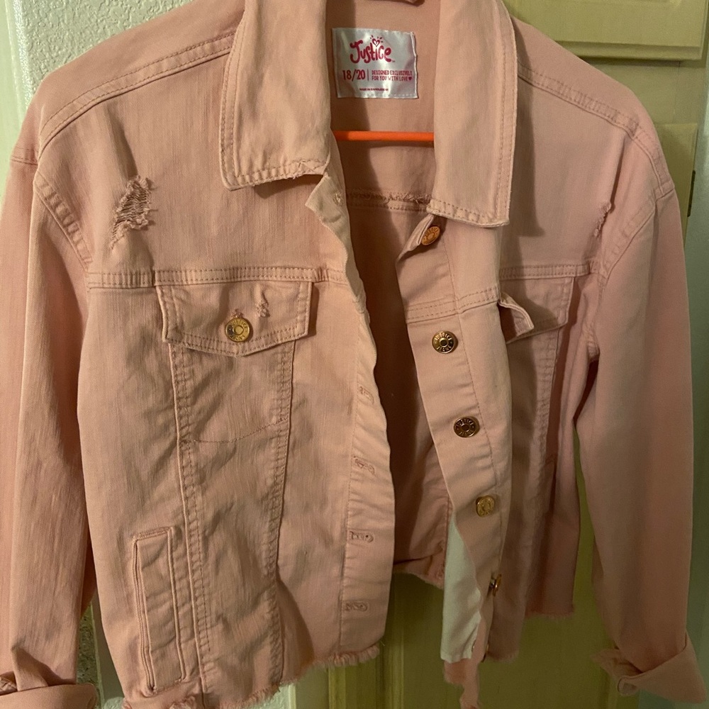 Justice Pink Jean Jacket